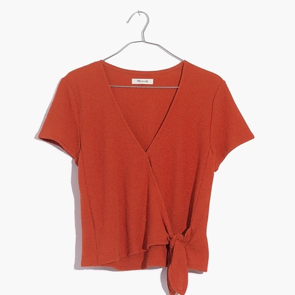 Madewell Texture & Thread Wrap-Tie Top Size XS - Picture 5 of 13